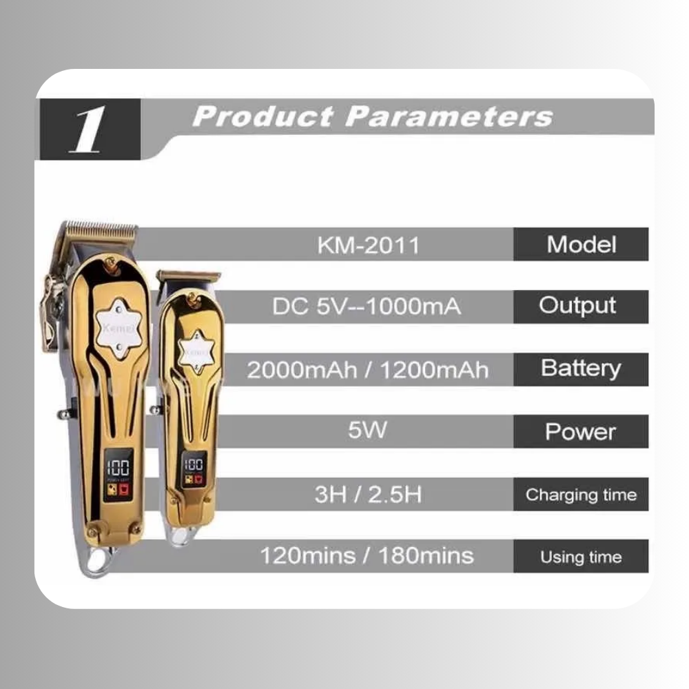 Kemei Maquina Cortar Pelo Km-2011 - Imagen 2