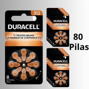 Pilas Duracell 312 (80 pilas)